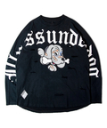 JACKROSE(ジャックローズ) |【GALFY×GALLIS ADDICTION】ぼろぼろ刺繍ロンT(MENS)
