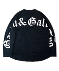 JACKROSE(ジャックローズ) |【GALFY×GALLIS ADDICTION】ぼろぼろ刺繍ロンT(MENS)