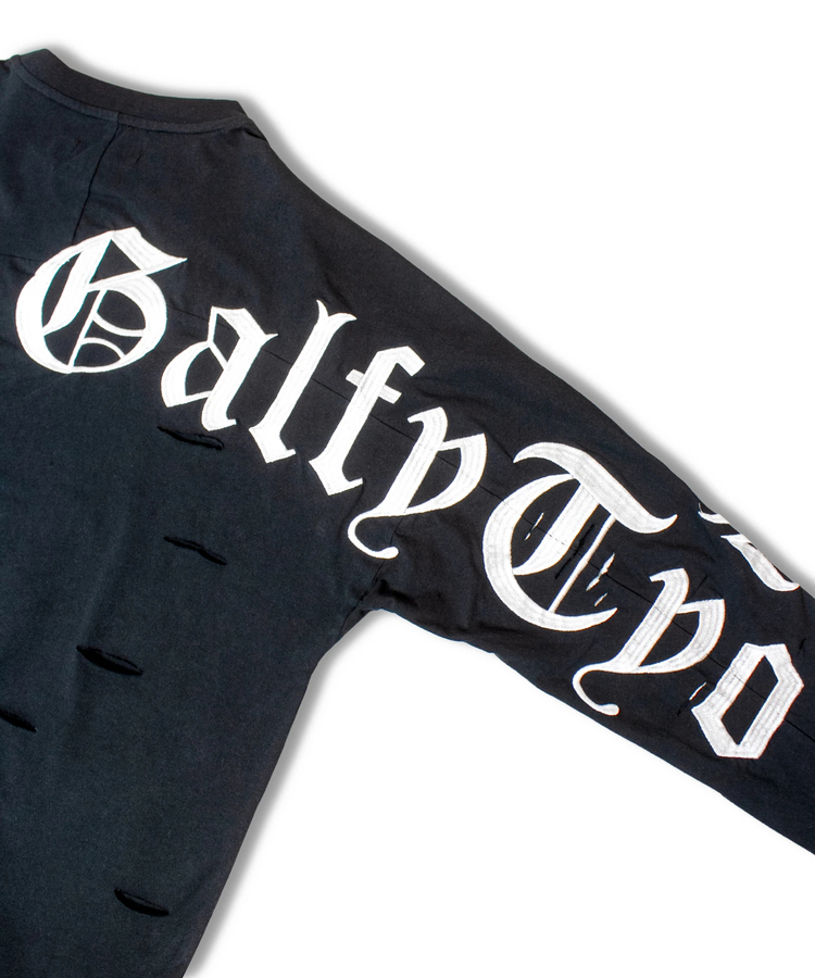 GALFY×GALLIS ADDICTION】ぼろぼろ刺繍ロンT(MENS