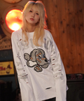 JACKROSE(ジャックローズ) |【GALFY×GALLIS ADDICTION】ぼろぼろ刺繍ロンT(MENS)