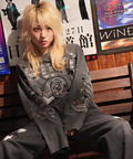 JACKROSE(ジャックローズ) |【GALFY×GALLIS ADDICTION】ぼろぼろ刺繍ロンT(MENS)