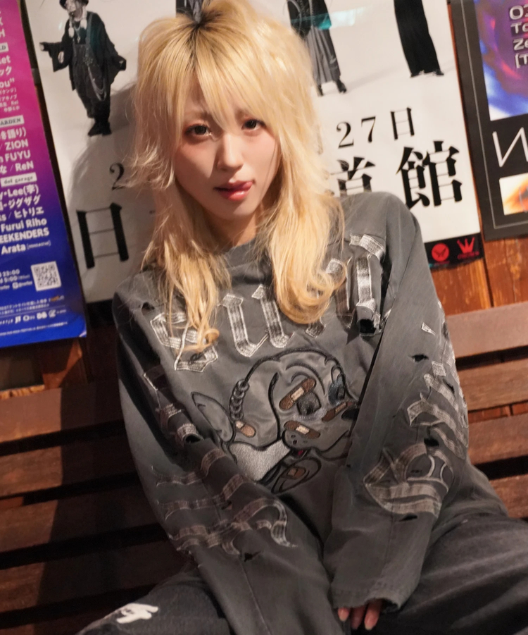 JACKROSE(ジャックローズ) |【GALFY×GALLIS ADDICTION】ぼろぼろ刺繍ロンT(MENS)
