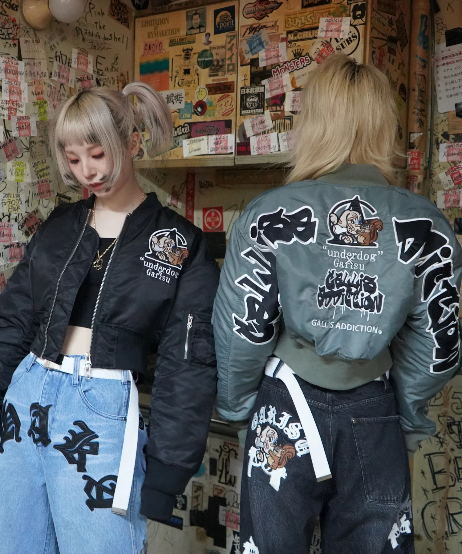GALFY×GALLIS ADDICTION】犬とリス仲良ちMA-1(MENS/WOMENS