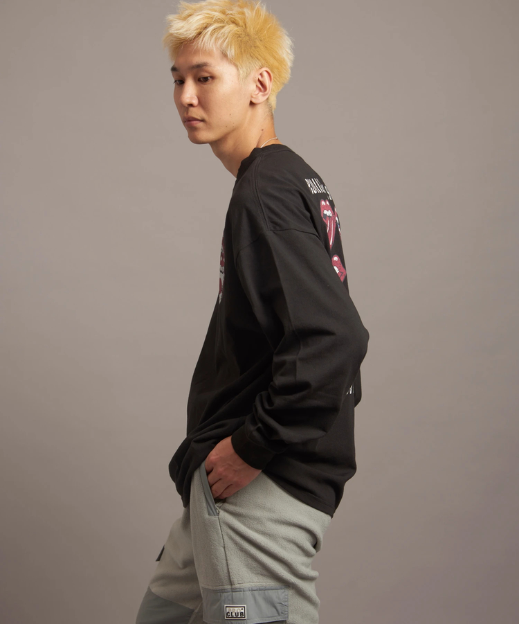 The Rolling Stones×JACKROSE】 9 LIPS&TONGUE LS TEE(MENS