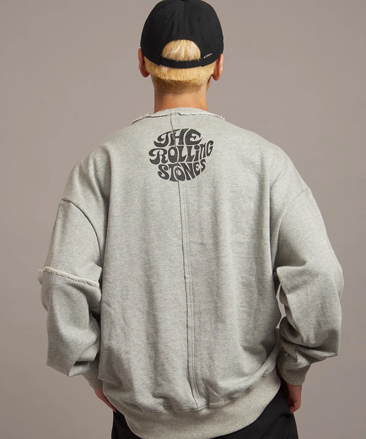 The Rolling Stones×JACKROSE】 サガラ刺繍切替スウェット(MENS