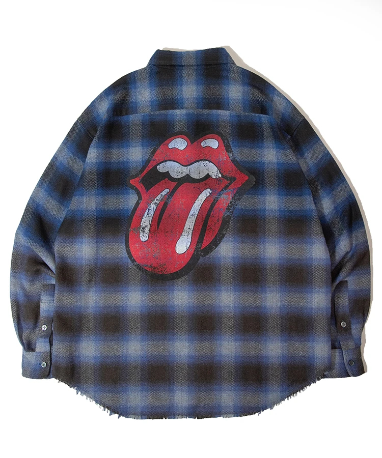 JACKROSE(ジャックローズ) |【The Rolling Stones×JACKROSE】グラデブリーチオンブレチェックLSシャツ(MENS)