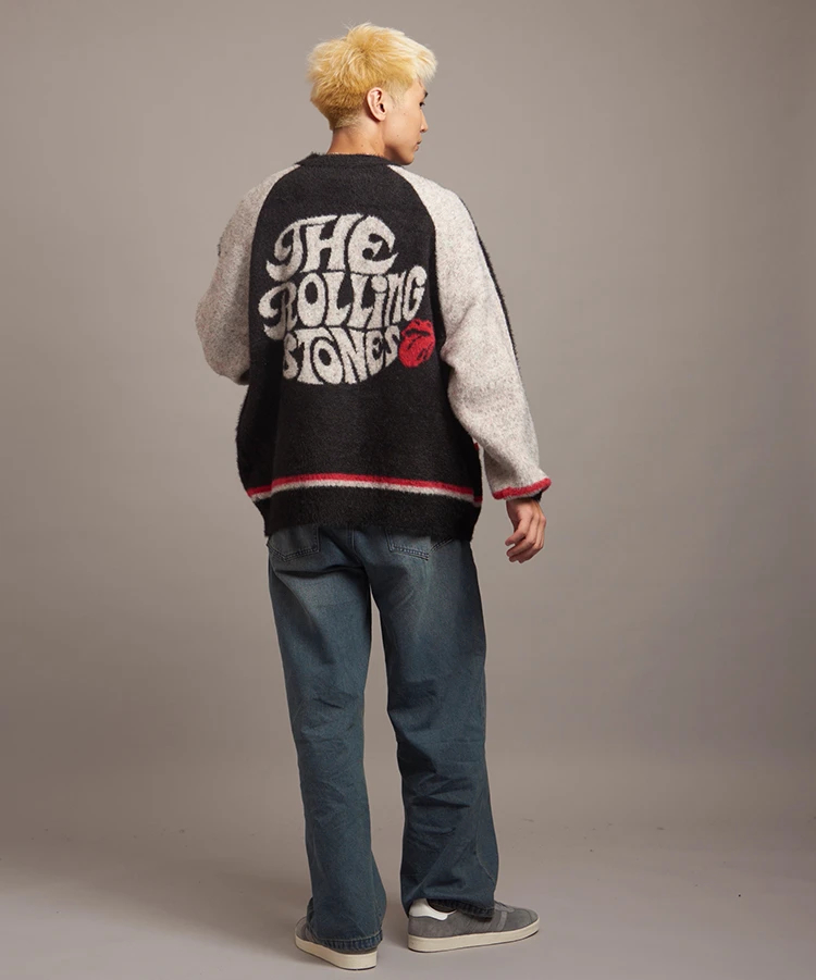 The Rolling Stones×JACKROSE】SHAGGY KNIT JQ CARDIGAN(MENS