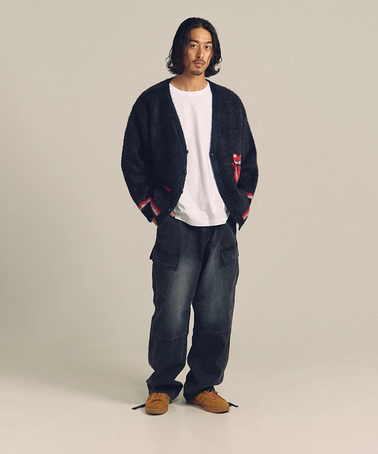 JACKROSE(ジャックローズ) |【The Rolling Stones×JACKROSE】 SHAGGY KNIT JQ CARDIGAN(MENS)