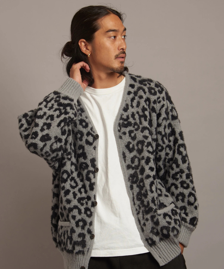 JACKROSE(ジャックローズ) |JE LEOPARD JQ SHAGGY KNIT CARDIGAN(MENS)