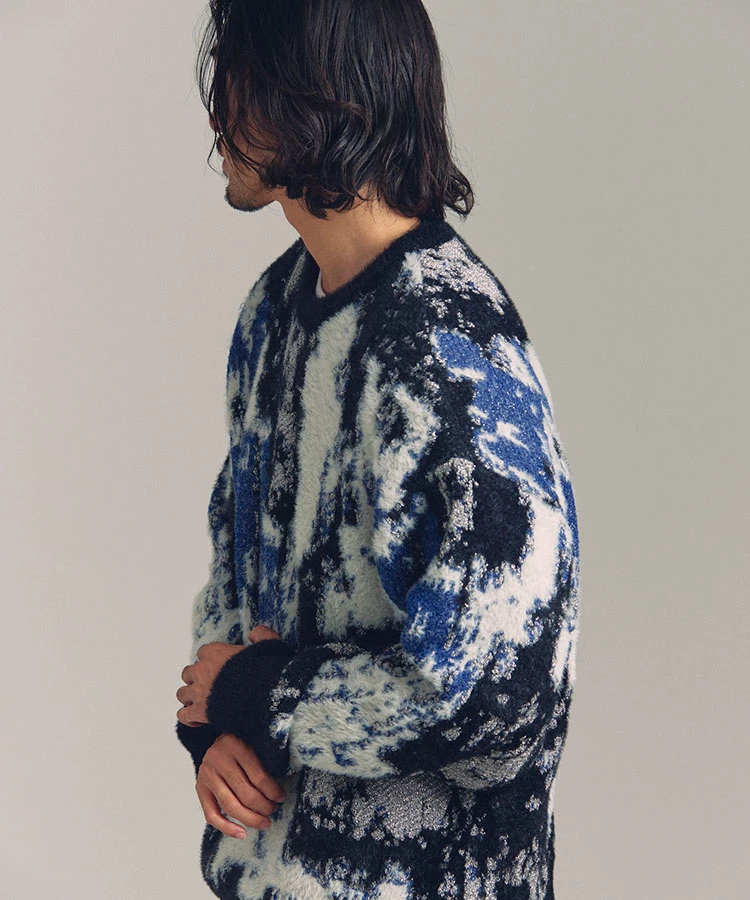 JACKROSE(ジャックローズ) |JE スプラッシュジャガードクルーニット(MENS)
