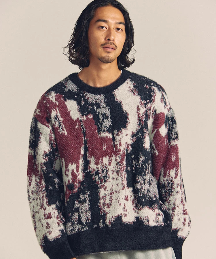 JACKROSE(ジャックローズ) |JE スプラッシュジャガードクルーニット(MENS)