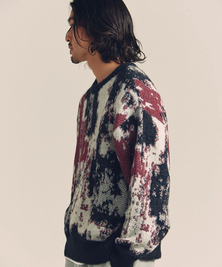 JACKROSE(ジャックローズ) |JE スプラッシュジャガードクルーニット(MENS)