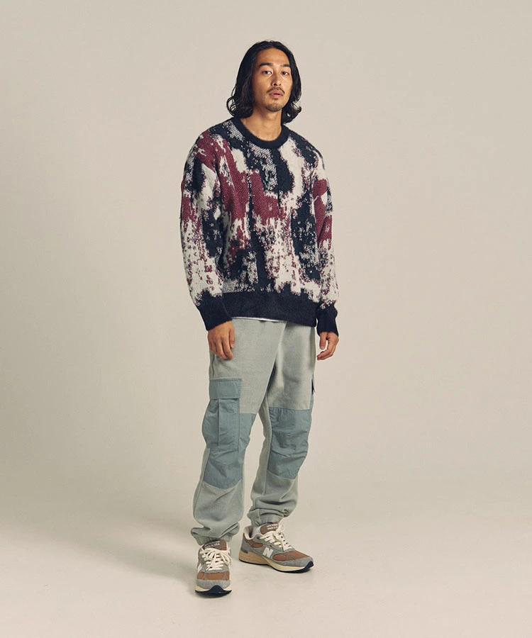 JACKROSE(ジャックローズ) |JE スプラッシュジャガードクルーニット(MENS)