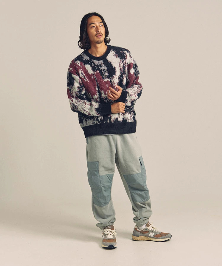 JACKROSE(ジャックローズ) |JE スプラッシュジャガードクルーニット(MENS)