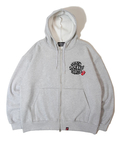 JACKROSE(ジャックローズ) |【The Rolling Stones×JACKROSE】 裏起毛サガラ刺繍ジップパーカ(MENS)