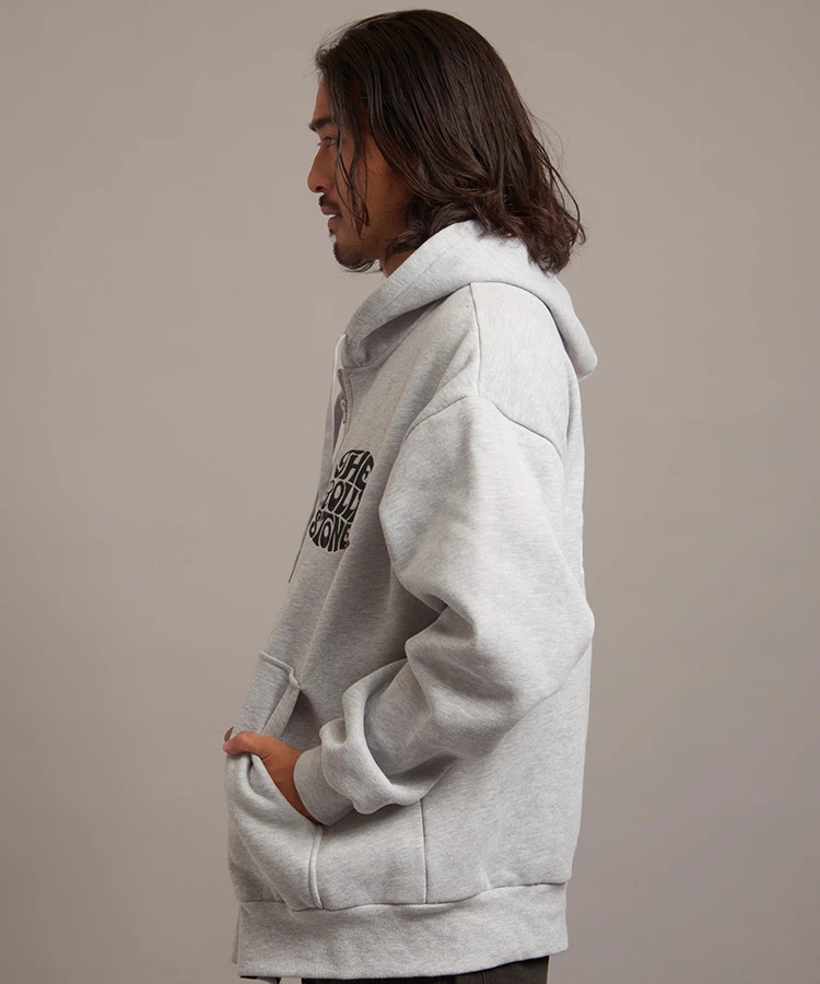 JACKROSE(ジャックローズ) |【The Rolling Stones×JACKROSE】 裏起毛サガラ刺繍ジップパーカ(MENS)