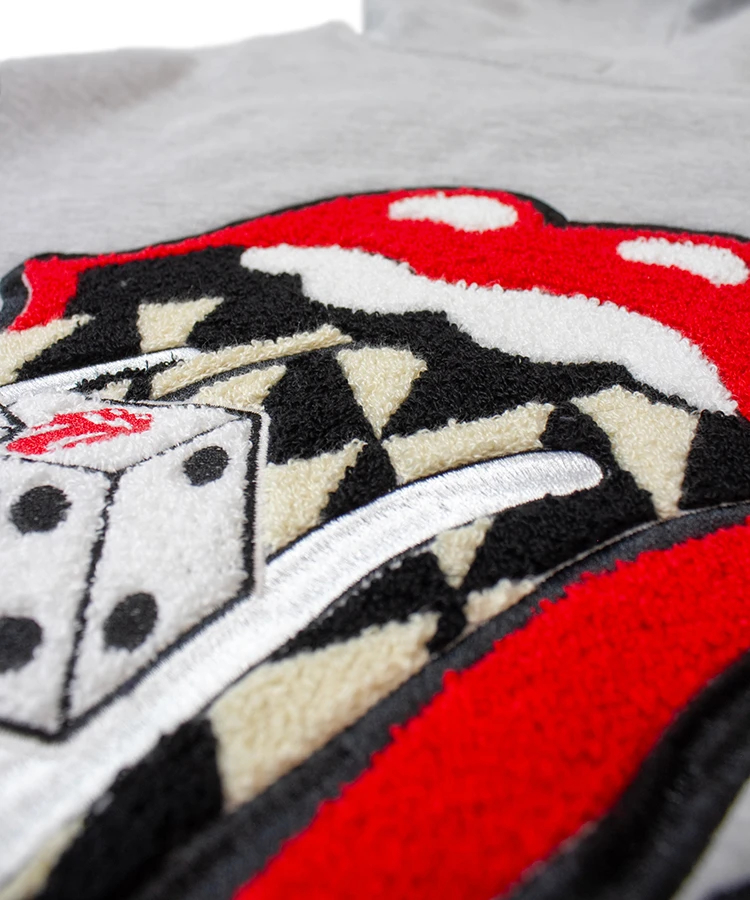 JACKROSE(ジャックローズ) |【The Rolling Stones×JACKROSE】 裏起毛サガラ刺繍ジップパーカ(MENS)