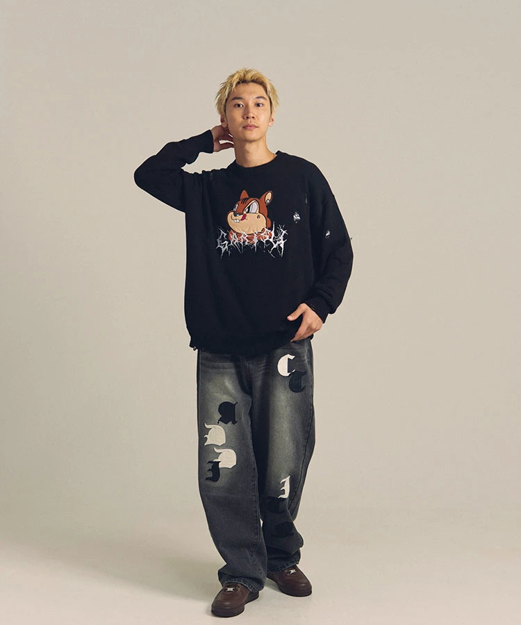 JACKROSE(ジャックローズ) |GA O.E-APPLIQUE BUGGY JEAN(MENS)