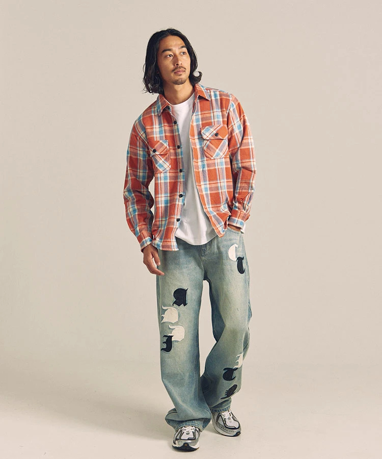JACKROSE(ジャックローズ) |GA O.E-APPLIQUE BUGGY JEAN(MENS)