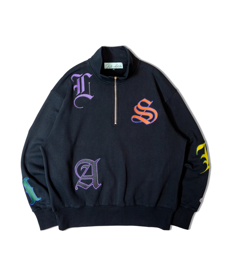 JACKROSE(ジャックローズ) |GA 裏毛-COLORFULL刺繍HALF-ZIP(MENS)