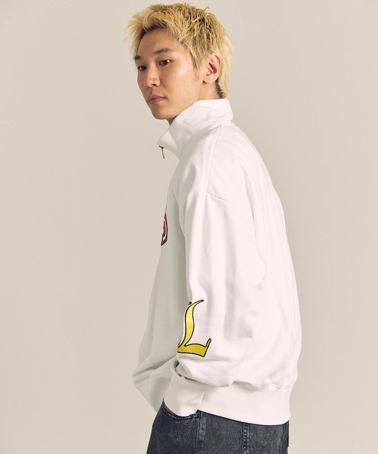 JACKROSE(ジャックローズ) |GA 裏毛-COLORFULL刺繍HALF-ZIP(MENS)