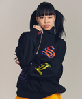JACKROSE(ジャックローズ) |GA 裏毛-COLORFULL刺繍HALF-ZIP(MENS)