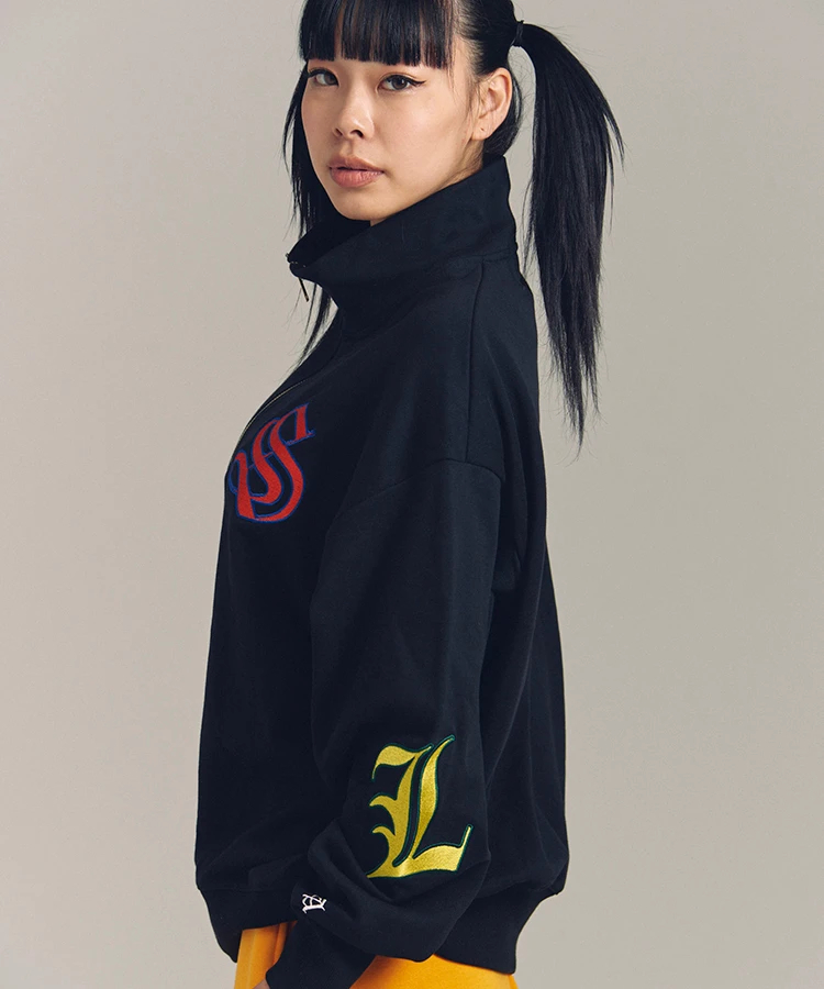 JACKROSE(ジャックローズ) |GA 裏毛-COLORFULL刺繍HALF-ZIP(MENS)
