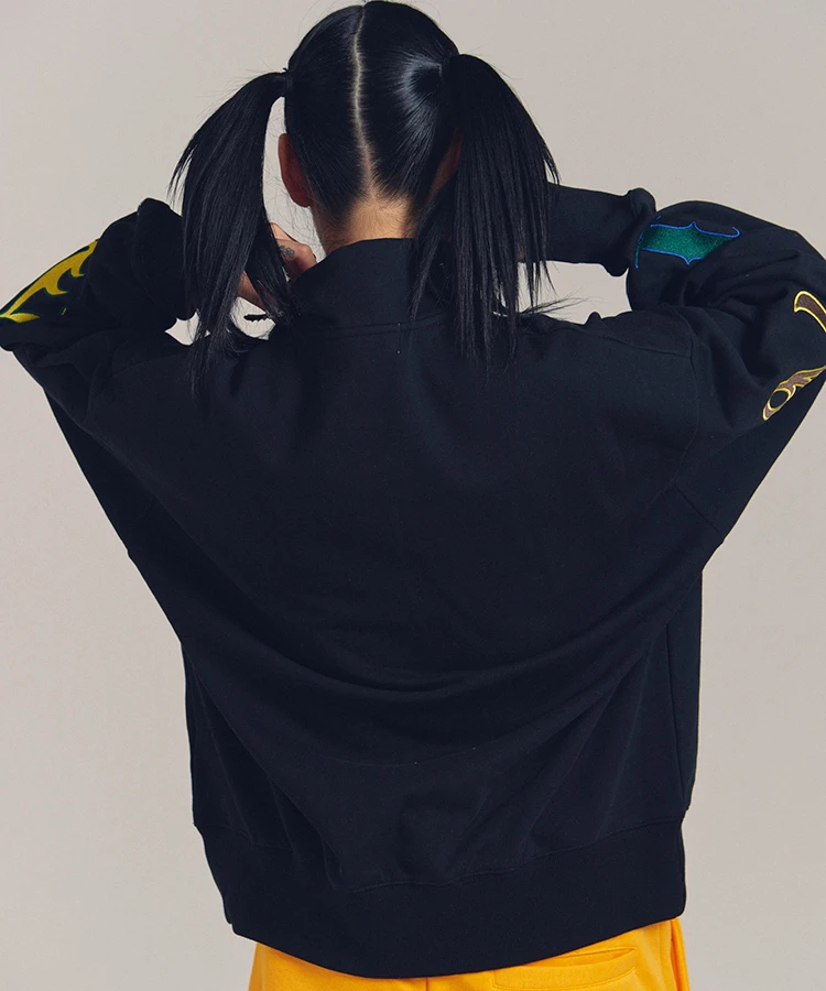 JACKROSE(ジャックローズ) |GA 裏毛-COLORFULL刺繍HALF-ZIP(MENS)