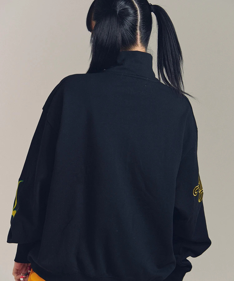 JACKROSE(ジャックローズ) |GA 裏毛-COLORFULL刺繍HALF-ZIP(MENS)