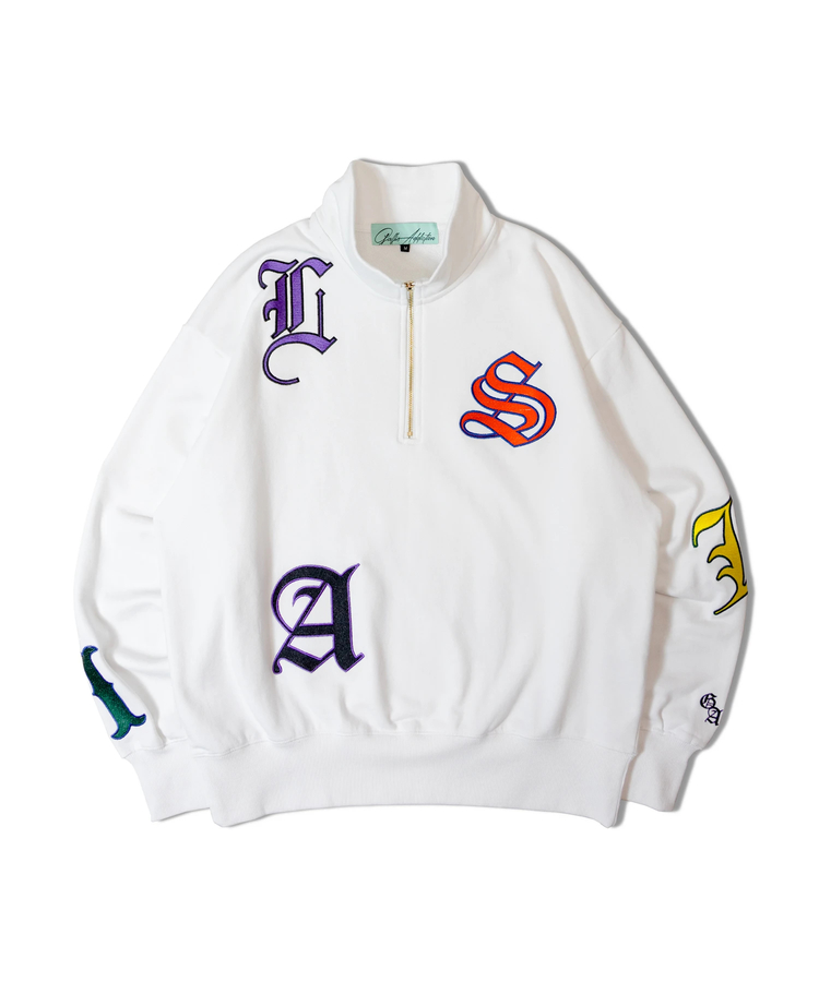 JACKROSE(ジャックローズ) |GA 裏毛-COLORFULL刺繍HALF-ZIP(MENS)