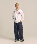 JACKROSE(ジャックローズ) |GA 裏毛-COLORFULL刺繍HALF-ZIP(MENS)