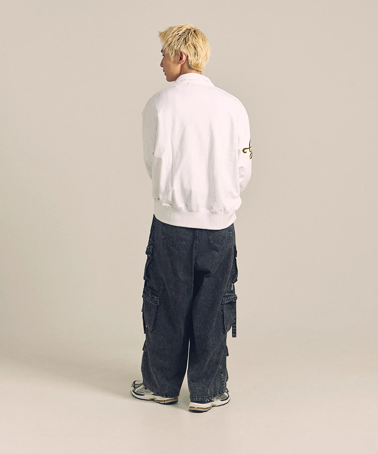 JACKROSE(ジャックローズ) |GA 裏毛-COLORFULL刺繍HALF-ZIP(MENS)