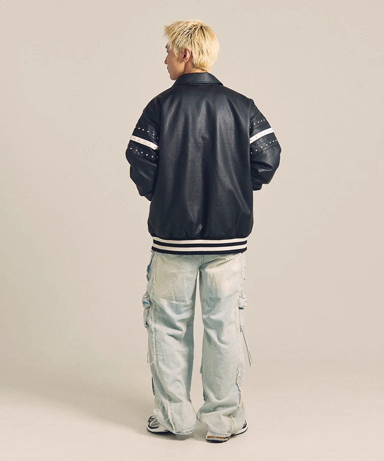 GA PU STUDS VERSITY JKT(MENS)｜ファッション通販 SANKO BAZAAR