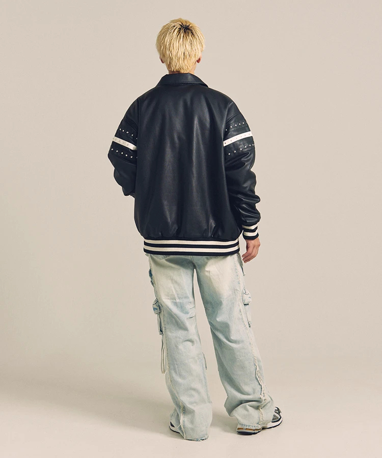 GA PU STUDS VERSITY JKT(MENS)｜ファッション通販 SANKO BAZAAR