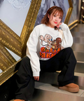 JACKROSE(ジャックローズ) |【GALFY×GALLIS ADDICTION】 犬とリス仲良ちサガラスウェット(MENS/WOMENS)