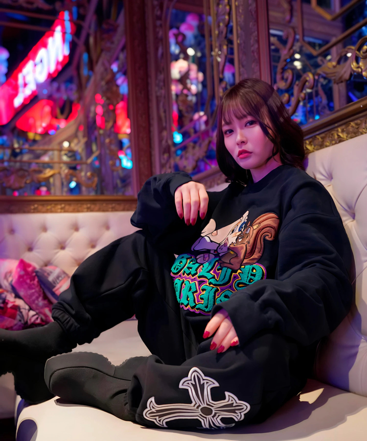 JACKROSE(ジャックローズ) |【GALFY×GALLIS ADDICTION】 犬とリス仲良ちサガラスウェット(MENS/WOMENS)