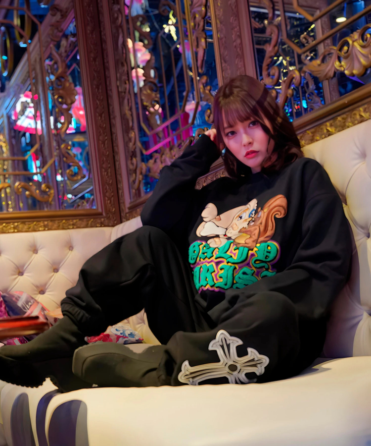 JACKROSE(ジャックローズ) |【GALFY×GALLIS ADDICTION】 犬とリス仲良ちサガラスウェット(MENS/WOMENS)