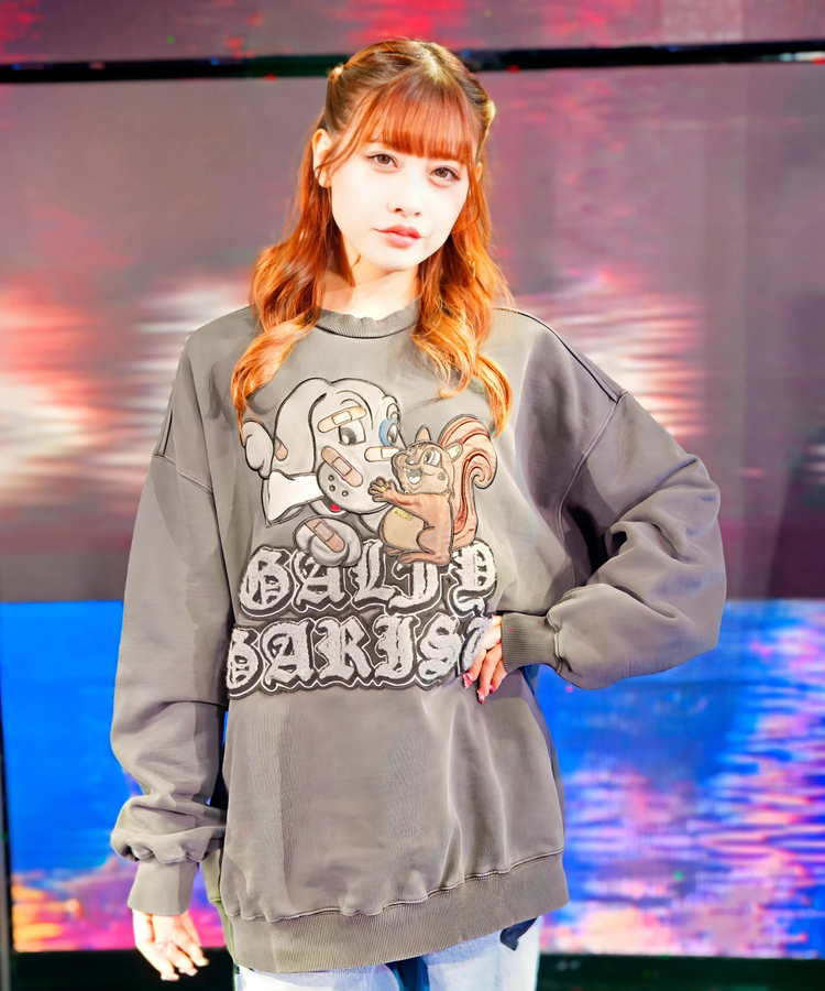 JACKROSE(ジャックローズ) |【GALFY×GALLIS ADDICTION】 犬とリス仲良ちサガラスウェット(MENS/WOMENS)