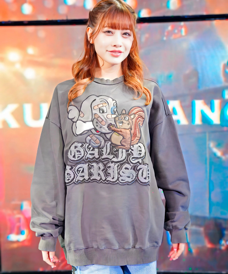 JACKROSE(ジャックローズ) |【GALFY×GALLIS ADDICTION】 犬とリス仲良ちサガラスウェット(MENS/WOMENS)