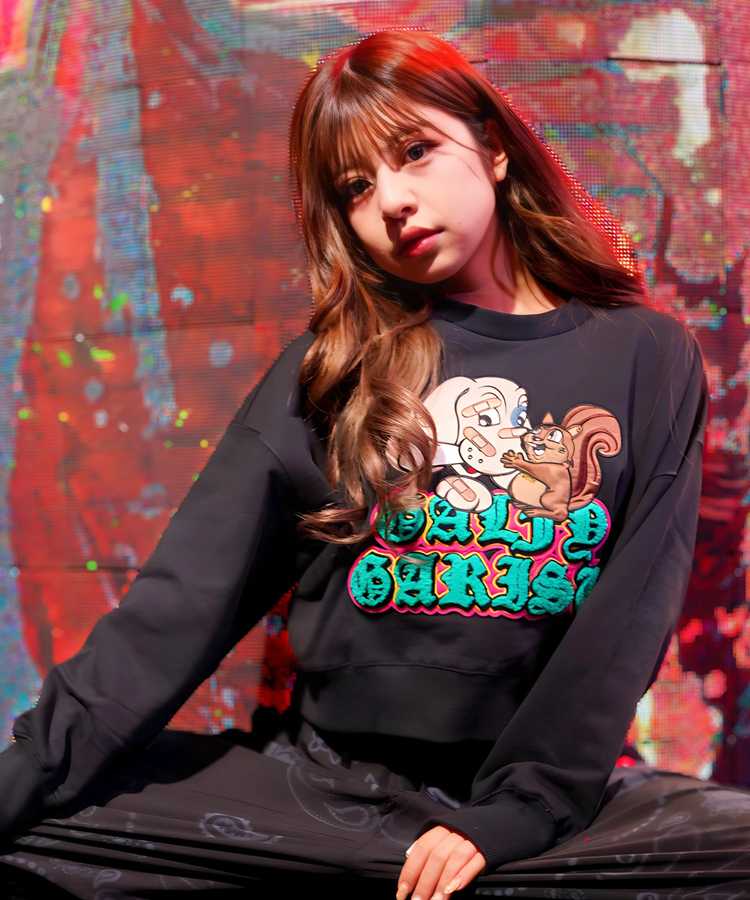 JACKROSE(ジャックローズ) |【GALFY×GALLIS ADDICTION】 犬とリス仲良ちサガラスウェット(MENS/WOMENS)