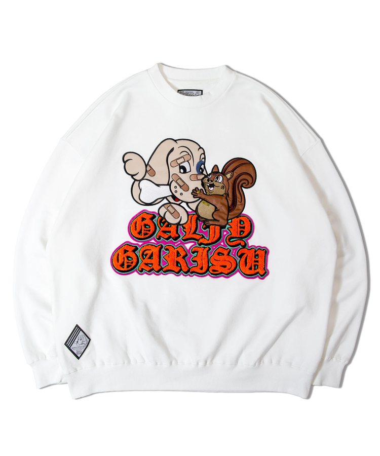 JACKROSE(ジャックローズ) |【GALFY×GALLIS ADDICTION】 犬とリス仲良ちサガラスウェット(MENS/WOMENS)