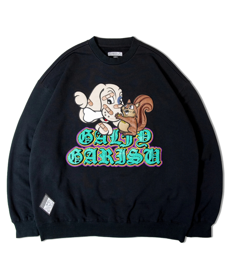 JACKROSE(ジャックローズ) |【GALFY×GALLIS ADDICTION】 犬とリス仲良ちサガラスウェット(MENS/WOMENS)