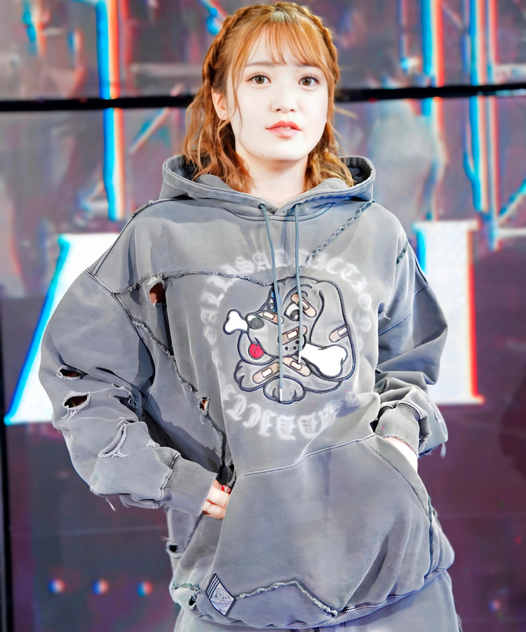 JACKROSE(ジャックローズ) |【GALFY×GALLIS ADDICTION】 ツギハギボロボロパーカー *セットアップ対応(MENS)