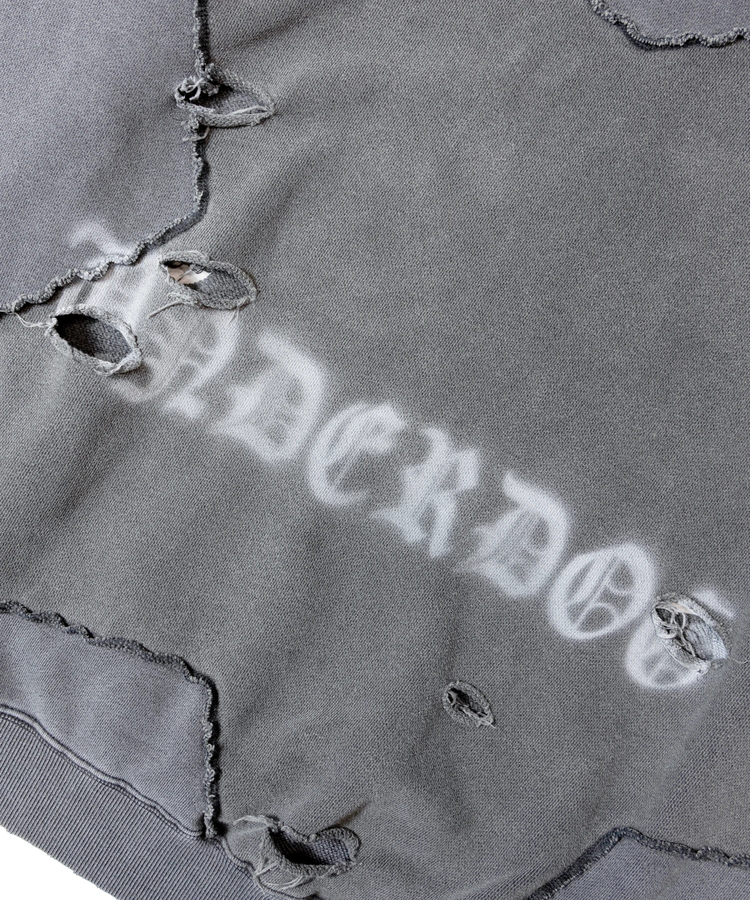 JACKROSE(ジャックローズ) |【GALFY×GALLIS ADDICTION】 ツギハギボロボロパーカー *セットアップ対応(MENS)