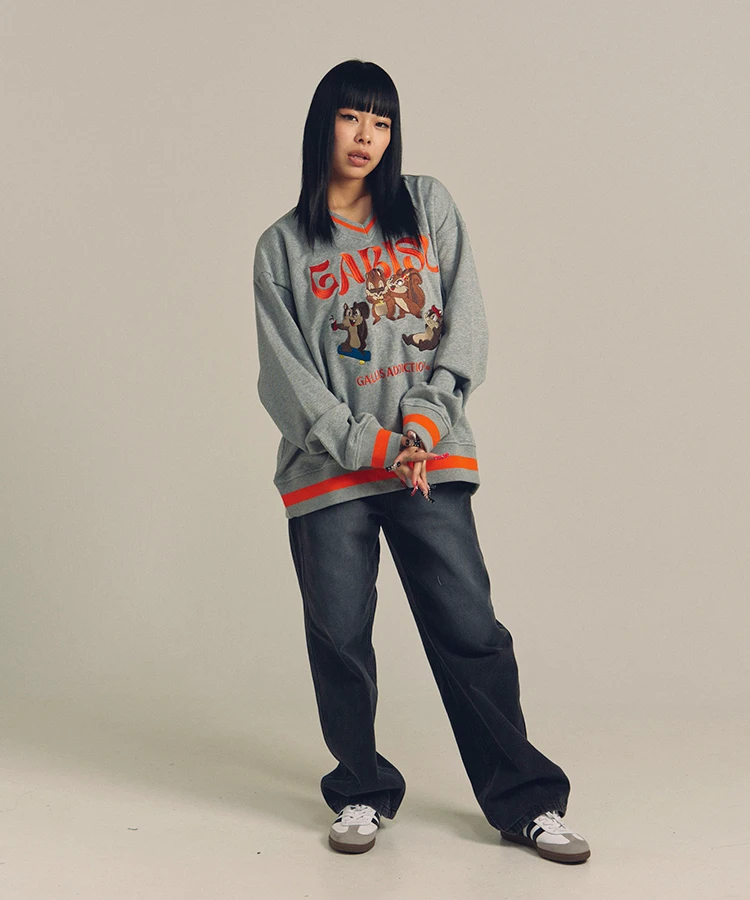 JACKROSE(ジャックローズ) |GARISU-チル友Vネックトレーナー(MENS)
