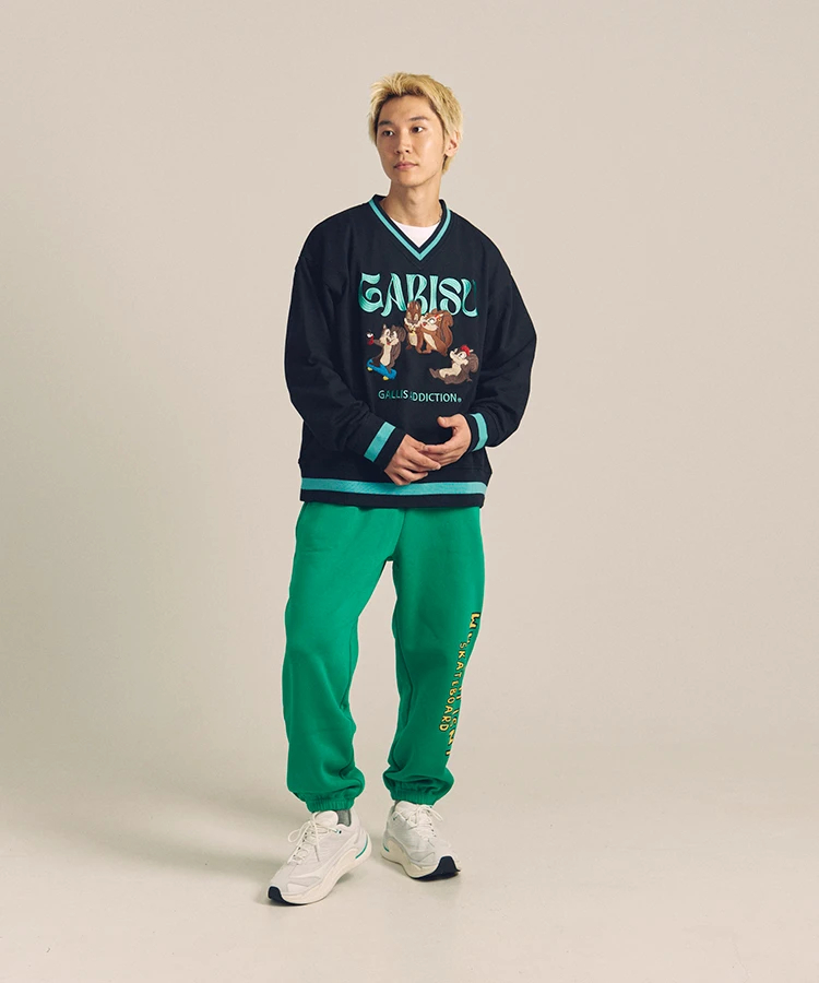 JACKROSE(ジャックローズ) |GARISU-チル友Vネックトレーナー(MENS)