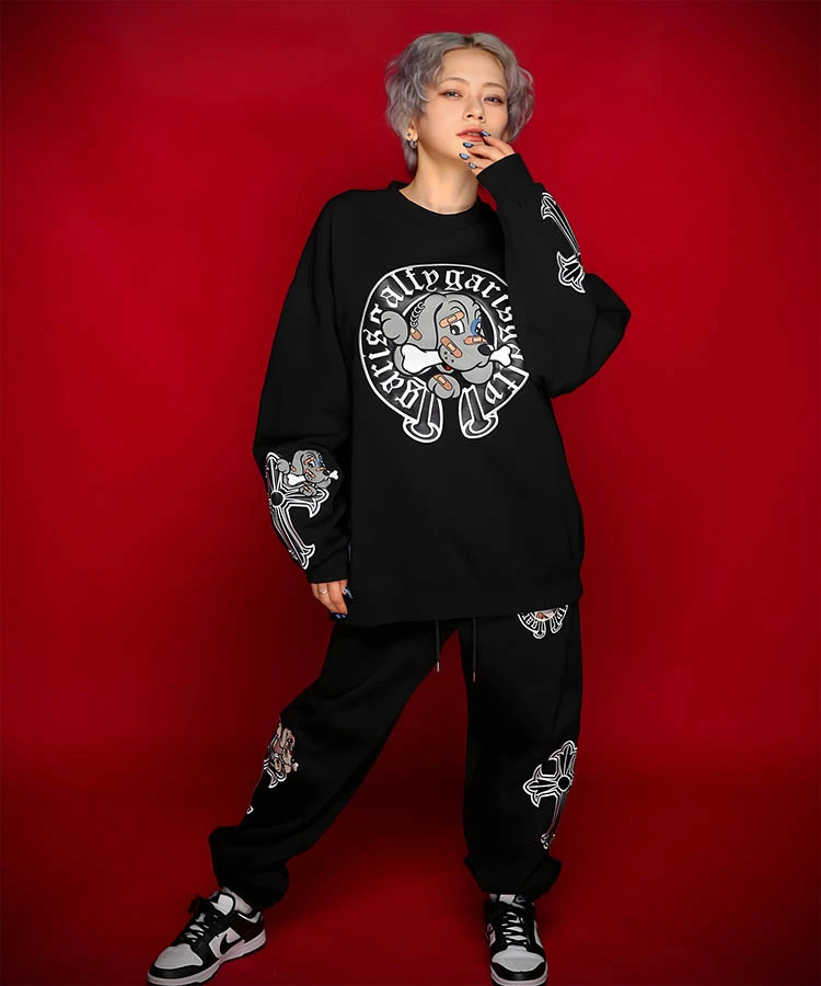 JACKROSE(ジャックローズ) |【GALFY×GALLIS ADDICTION】 ガリノハーツスウェットパンツ *セットアップ対応(MENS/WOMENS)