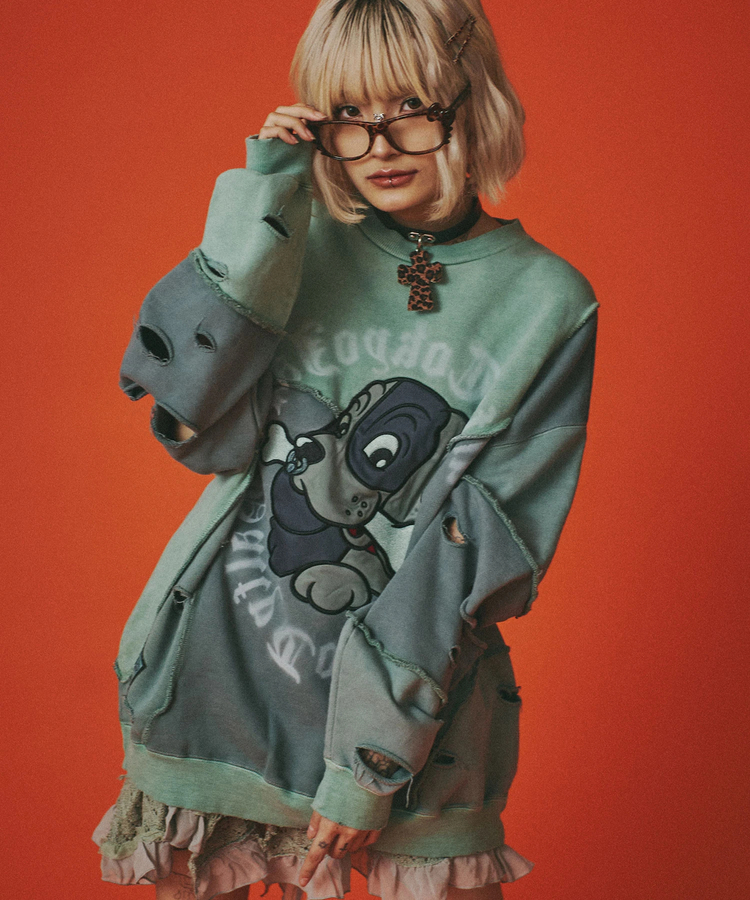 JACKROSE(ジャックローズ) |GALFY/ガルフィー ツギハギゾンビスウェット (MENS)