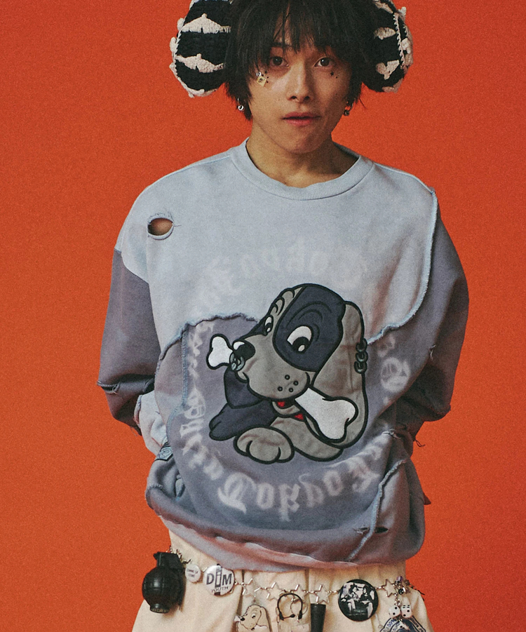 JACKROSE(ジャックローズ) |GALFY/ガルフィー ツギハギゾンビスウェット (MENS)