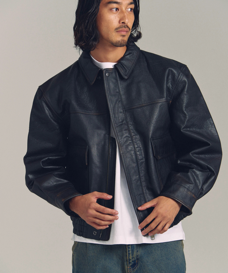 SKOOKUM×JACKROSE ファーストタイプ　レザー ジャケット SKOOKUM×JACKROSE】LAMB LEATHER CAR COAT(MENS)｜ファッション